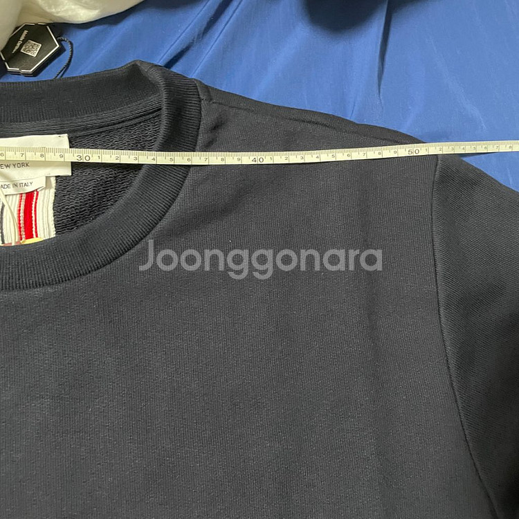 톰브라운 루프백 센터 백 스트라이프 크루넥 풀오버 니트--6