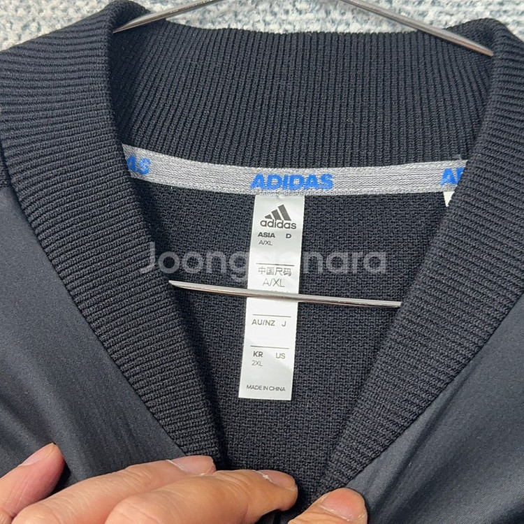 아디다스 블랙 풀리 우븐 자켓 XL--2