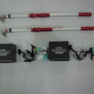 원투낚시대3.6m 2대+바낙스릴2대+릴줄
