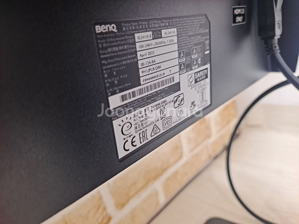 벤큐 XL2411K 게이밍 모니터 144Hz, 1ms--5