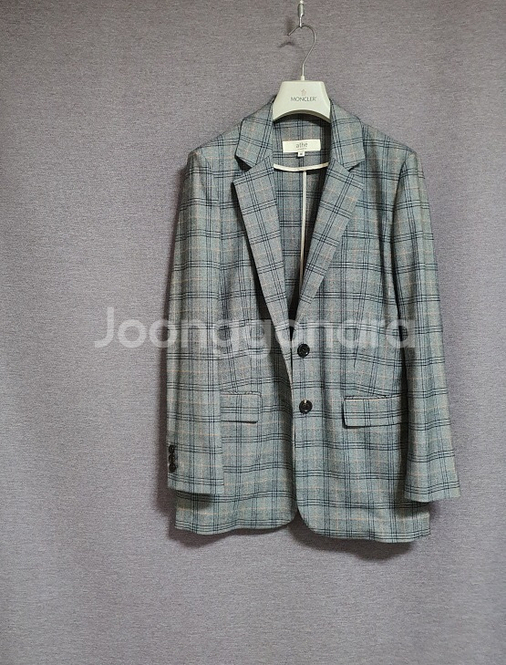 아떼 바네사브루노 그레이 체크 자켓 36 사이즈--2