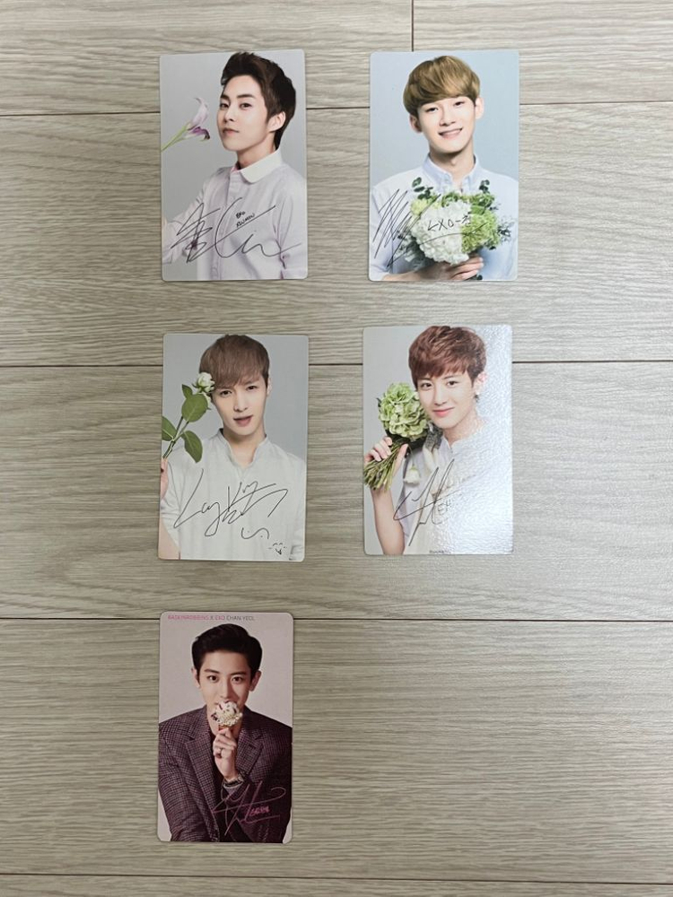 엑소 포카 (백현 디오 도경수 수호 카이 세훈 시우민) 이미지