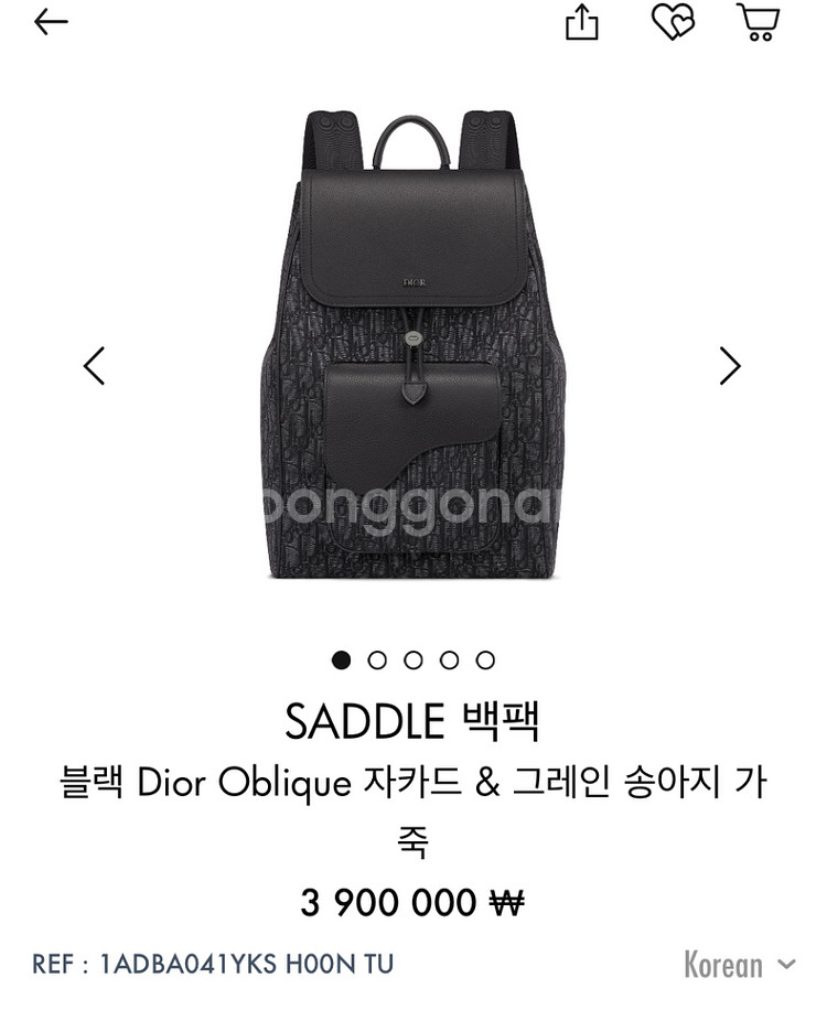 디올 옴므 오블리크 새들 백팩--8