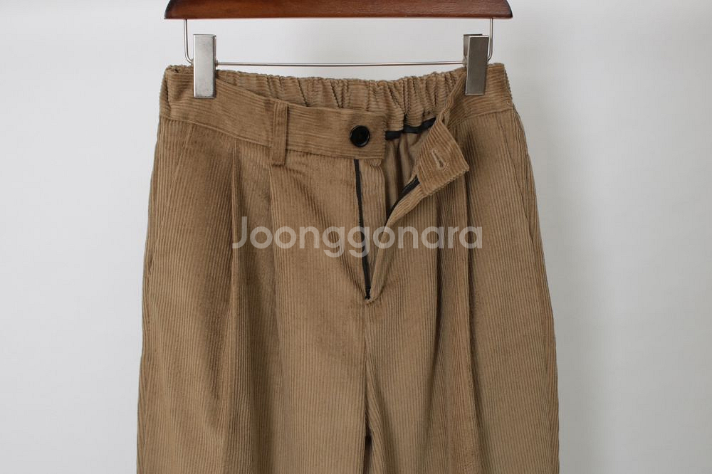 골덴 와이드 바지 그레이--2