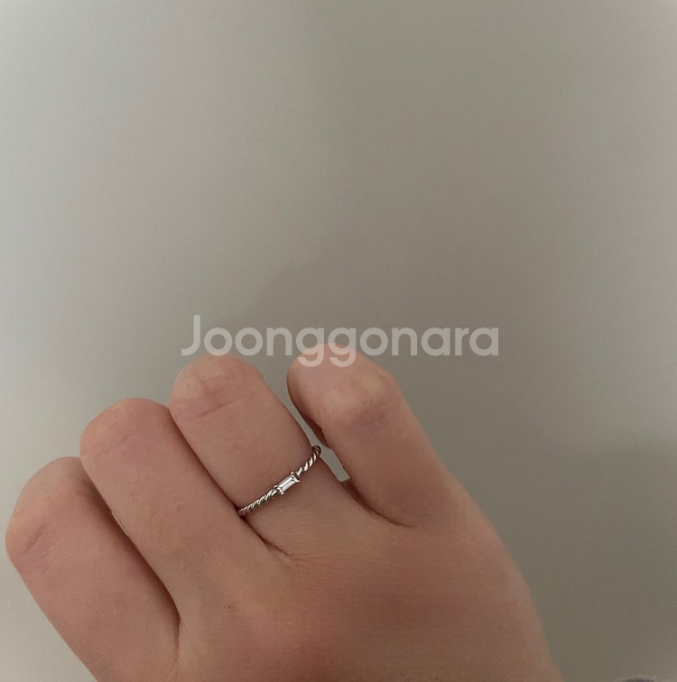 18k 스퀘어 다이아 반지--1