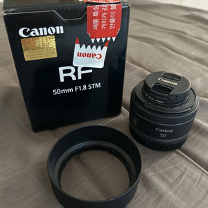 캐논 RF 50mm F1.8 박스풀 알쩜팔 후드 UV