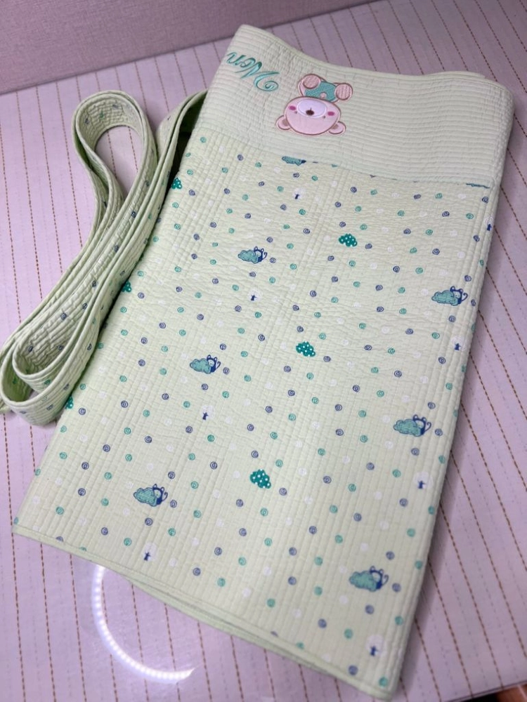 원아방 고급 아기포대기 7부_그린컬러 이미지