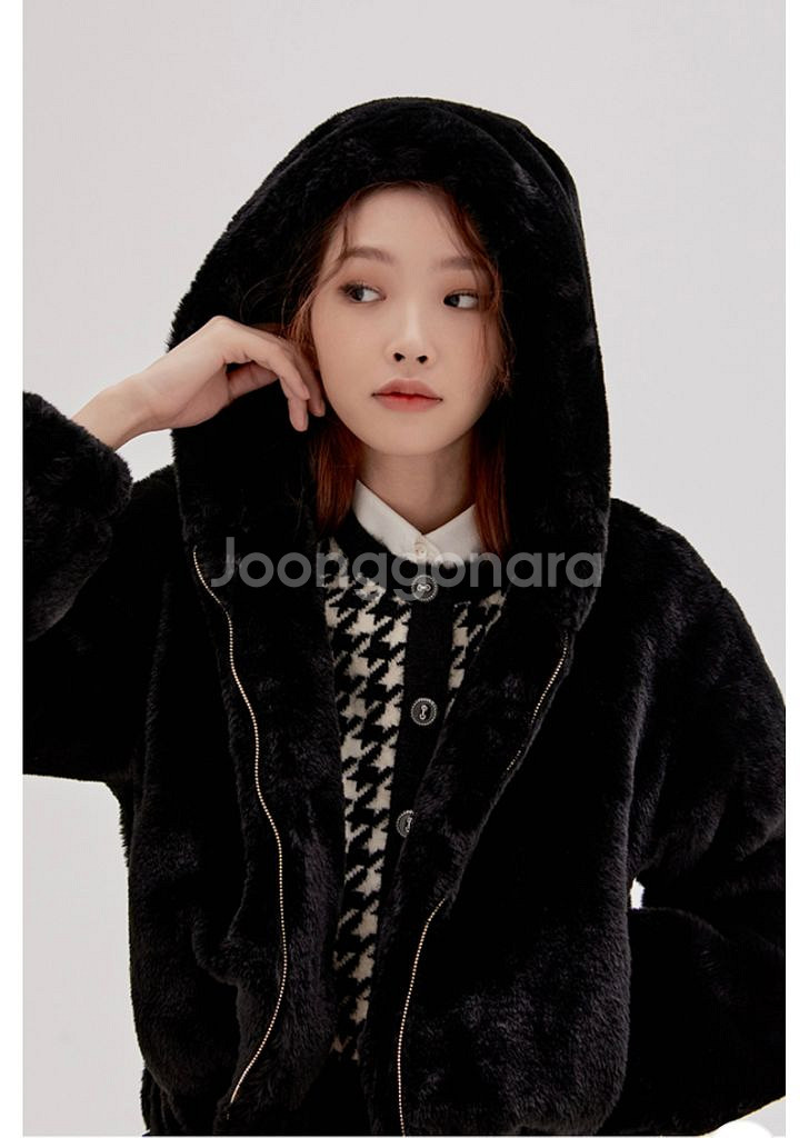 미쏘 에코퍼 후드 숏자켓 블랙--3