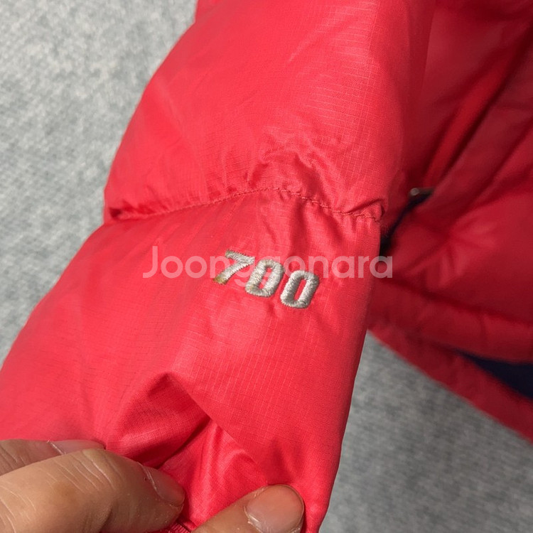 노스페이스 700 눕시 레드 구스다운 패딩 80--5