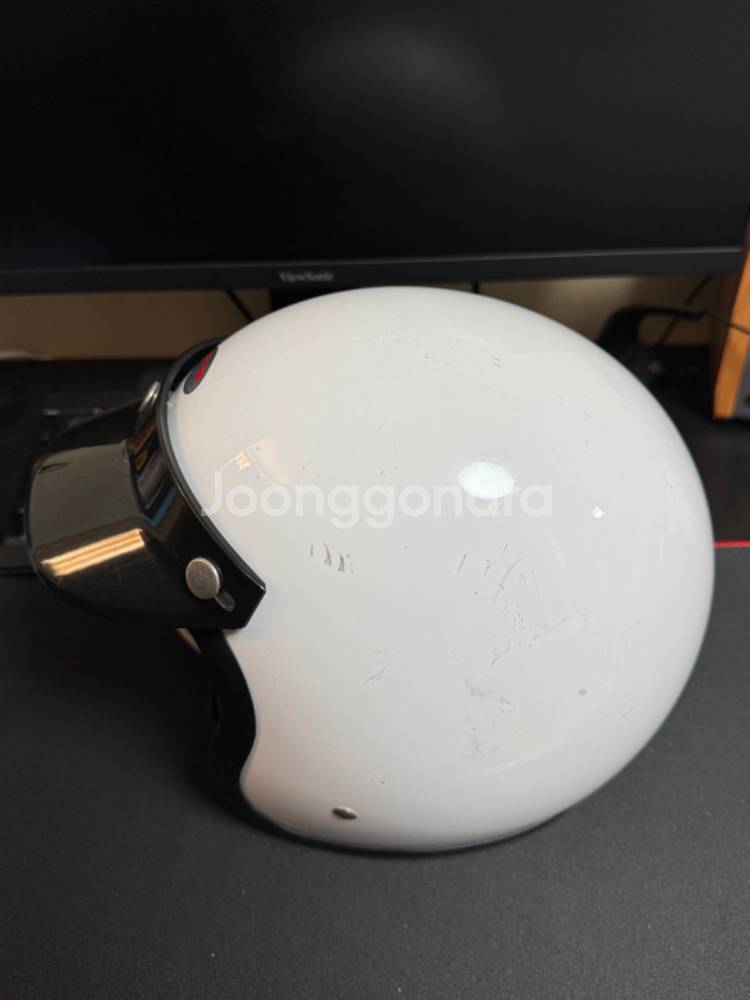 덱스톤 500tx M사이즈 흰색 바이저 포함--1