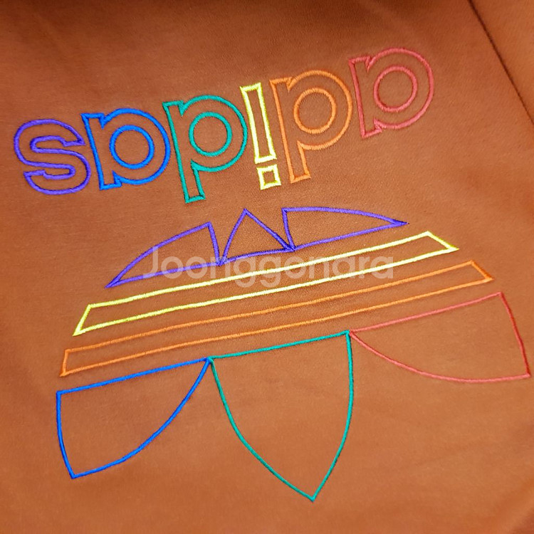 올드스쿨 도톰한 아디다스 양털 누빔 오버핏 자켓--5