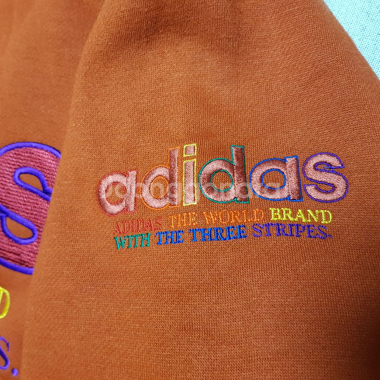 올드스쿨 도톰한 아디다스 양털 누빔 오버핏 자켓--4