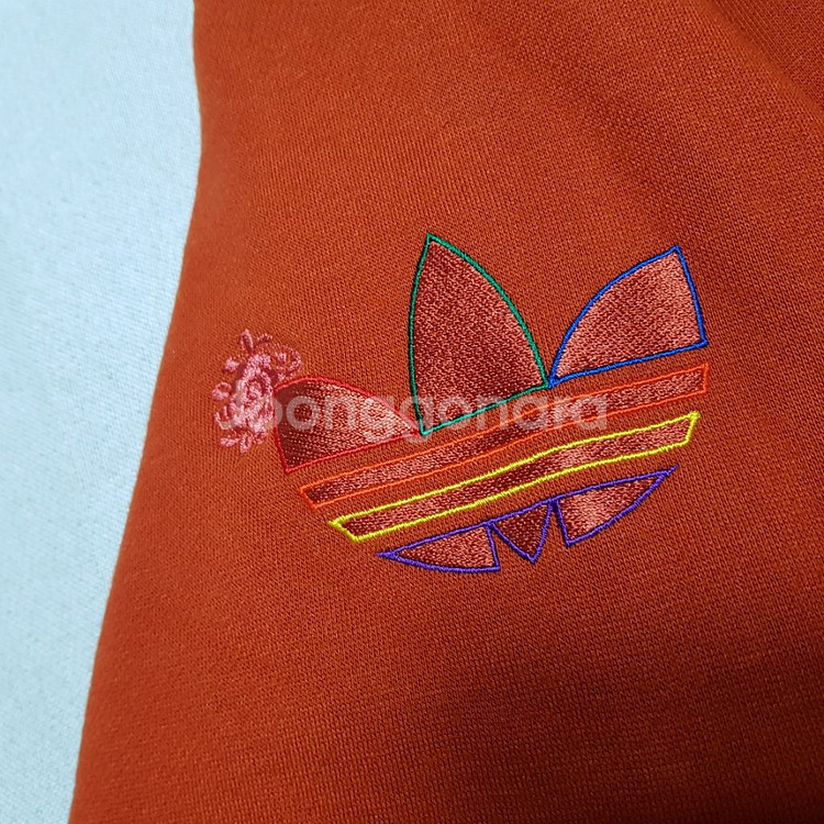 올드스쿨 도톰한 아디다스 양털 누빔 오버핏 자켓--8