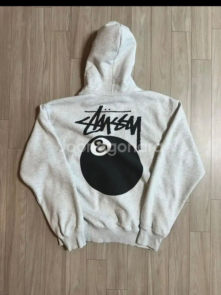스투시 8볼 후드집업 애쉬헤더 22SS XL--1