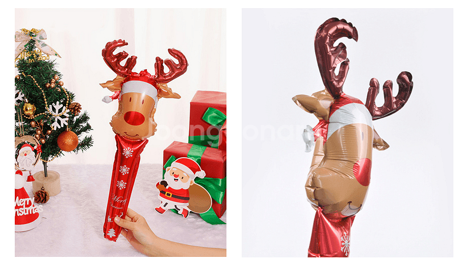 2+1 연말 홈파티 크리스마스 데코 풍선세트 루돌프--4