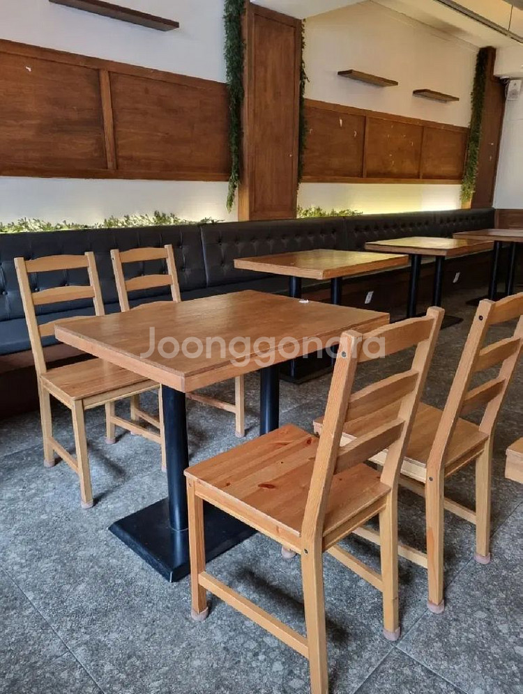 4인용 분식집 술집 테이블의자 세트--1