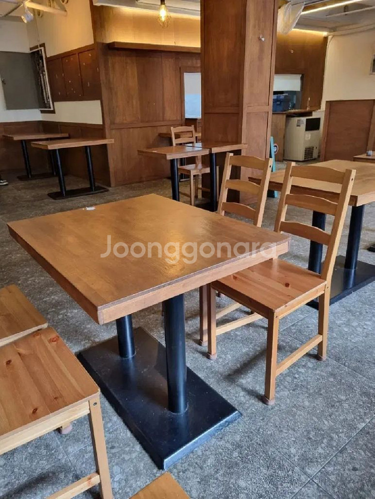 4인용 분식집 술집 테이블의자 세트--4