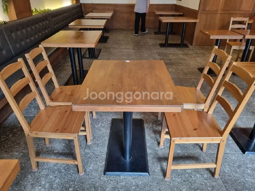 4인용 분식집 술집 테이블의자 세트--3