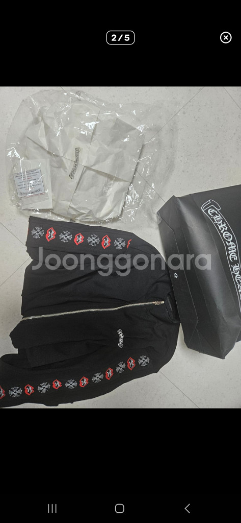 크롬하츠 신세계 정품 메티보이 집업 풀구성 XL--1