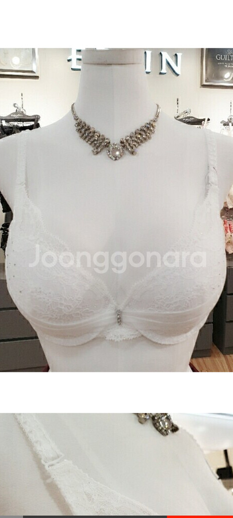 에블린 프리스티지 화이트 젤몰드 브래지어 75C--1
