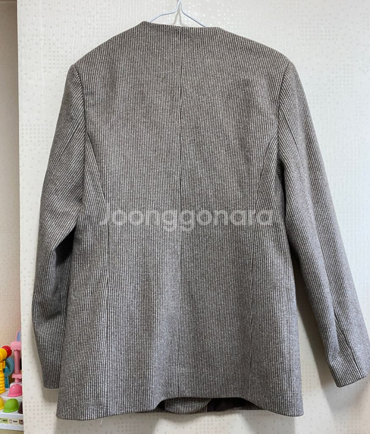 여성 울 체크자켓 새상품--1