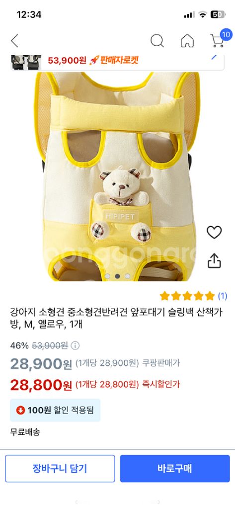 강아지 앞포대--2