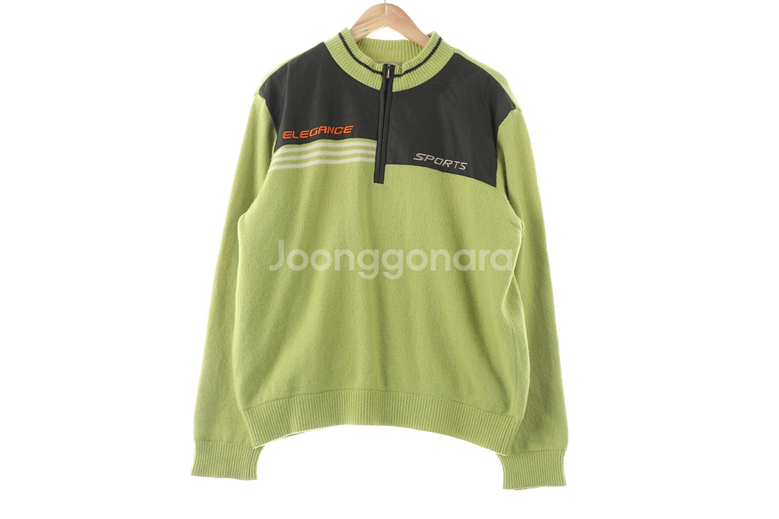 (XL) 브랜드빈티지 니트 골프 방풍 반집업--1