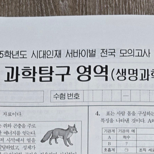 생명과학1 2025 시대인재 및 인강 컨텐츠 실모 판매