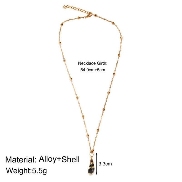 새 천연 고동 목걸이 바다 조가비 펜던트 초커 비치--5