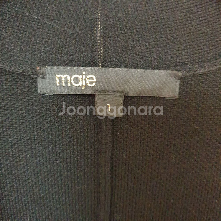 (미착용)MAJE 마쥬 소매램스킨배색 오픈스타일 롱코트--6