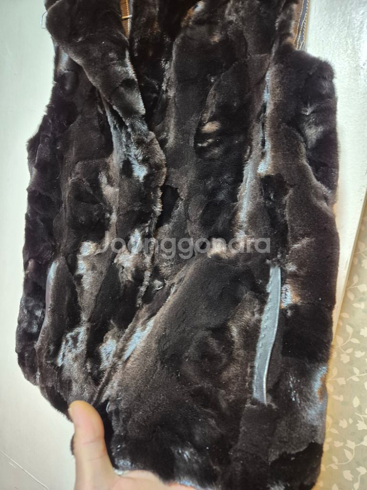 리얼깍아밍크조끼 92--1