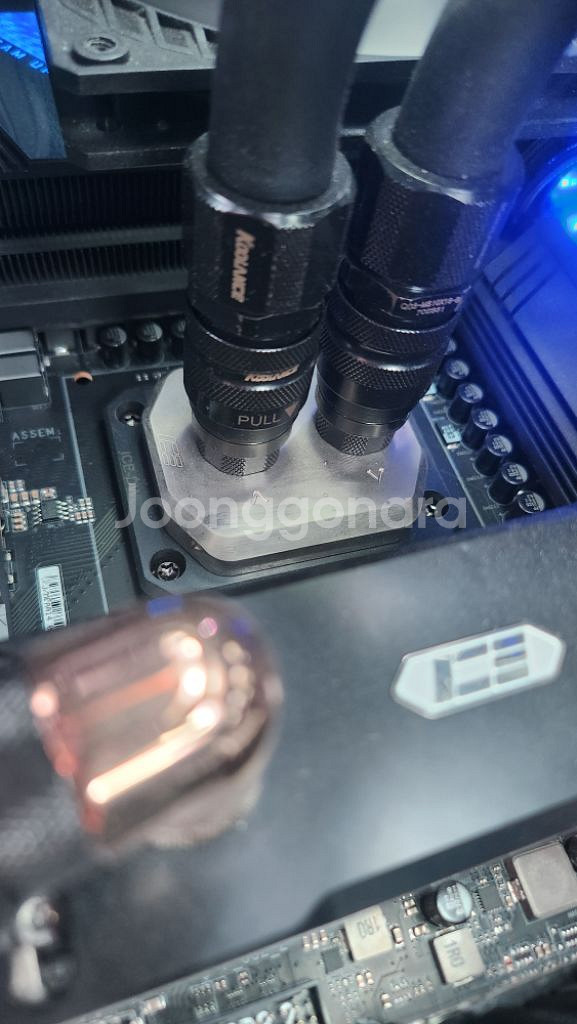 13900kf 뚜따,z790어로스마스터,램,워터블럭--0