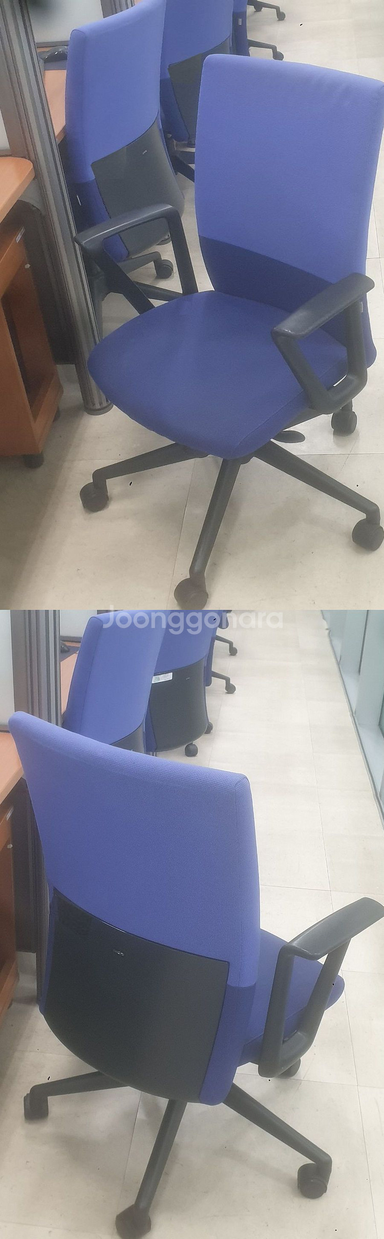 중고의자시디즈의자T100F블루50개보유 중고사무용의자--1