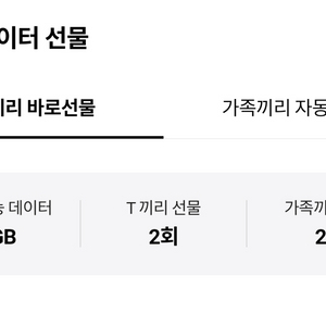 skt 데이터 1기가 선물하기