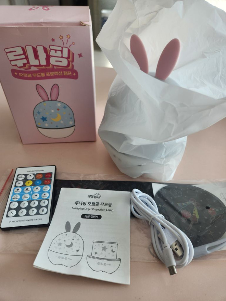 오르골 무드등 프로젝션 램프 이미지