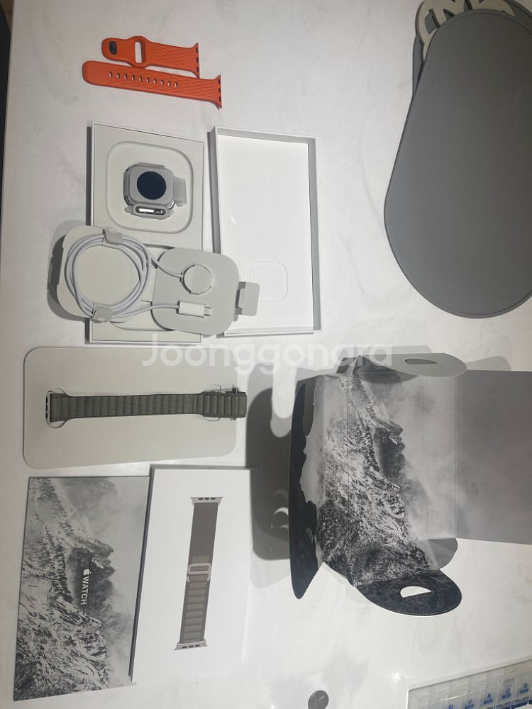 애플워치 울트라2 49mm 셀룰러 올리브 알파인루프--1