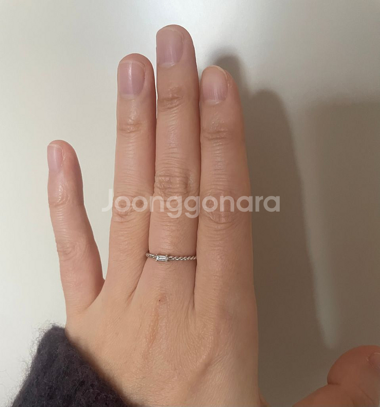 18k 스퀘어 다이아 반지--4
