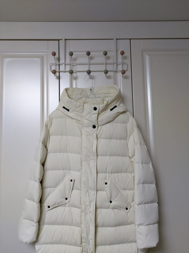 블루테일 구스다운경량롱패딩160사이즈/성인55 아이보리--1