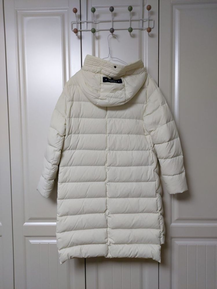 블루테일 구스다운경량롱패딩160사이즈/성인55 아이보리--2
