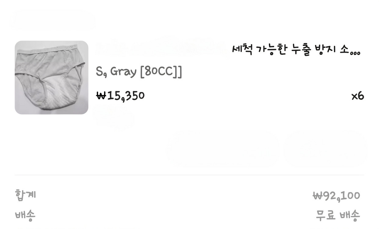 방수팬티-새상품6세트 임산부,요실금,생리방지,방수팬티--3