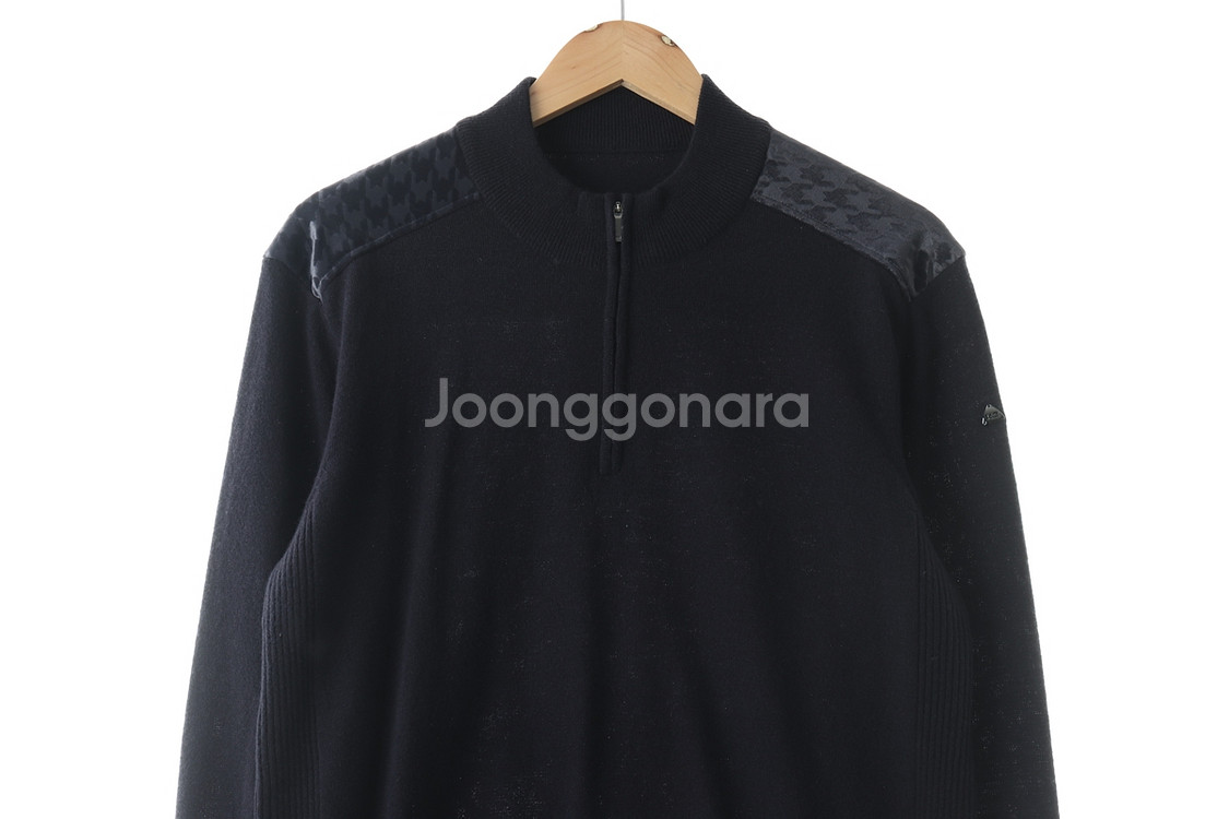(XL) K2 케이투 니트 네이비 캐시미어 반집업--2