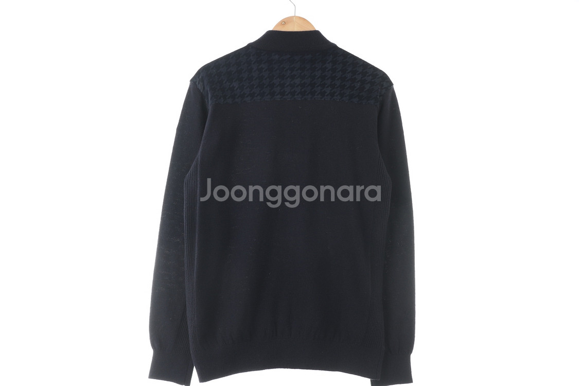 (XL) K2 케이투 니트 네이비 캐시미어 반집업--6