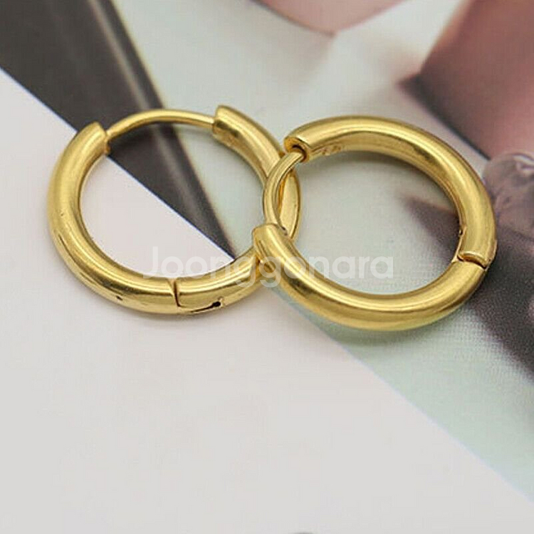 새 골드 18K GF 8mm 귀걸이 금 선물 쥬얼리--3