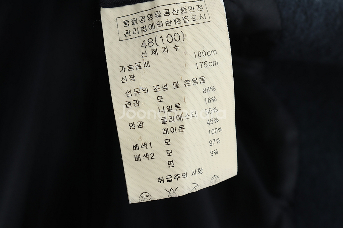 (L) 솔리드옴므 정장 슈트 자켓 블레이저 네이비 울--4
