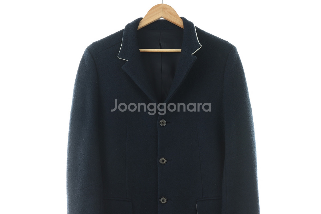 (L) 솔리드옴므 정장 슈트 자켓 블레이저 네이비 울--1