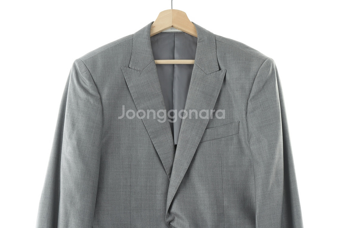 (L) 솔리드옴므 정장 슈트 자켓 블레이저 실버--1