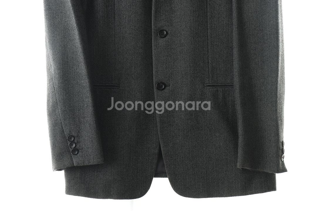 (L) 타임 정장 슈트 자켓 블레이저 그레이 울--2
