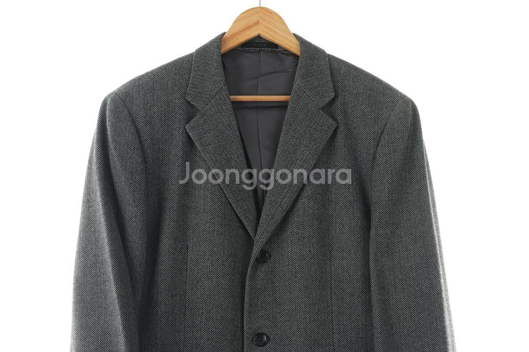(L) 타임 정장 슈트 자켓 블레이저 그레이 울--1