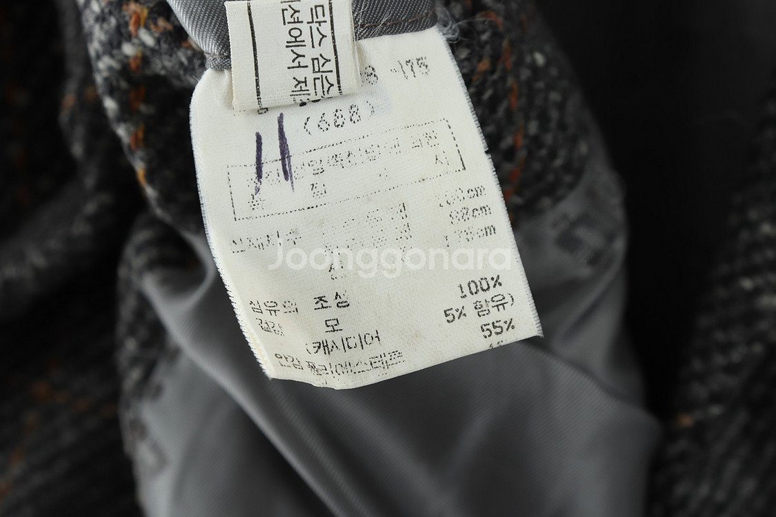 (L) 닥스 정장 슈트 자켓 블레이저 그레이 캐시미어--4