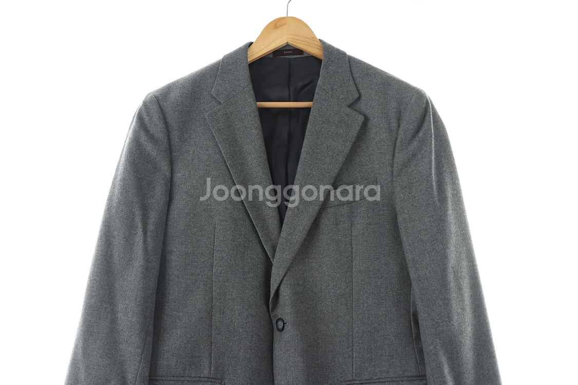 (XL) 바쏘옴므 정장 슈트 자켓 블레이저 그레이--1
